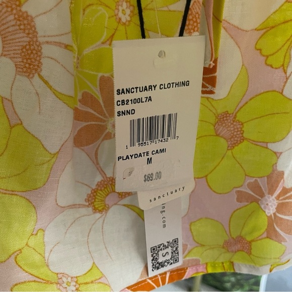 Sanctuary Play date Camisole Floral Orange and Yellow NWT - Picture 12 of 12